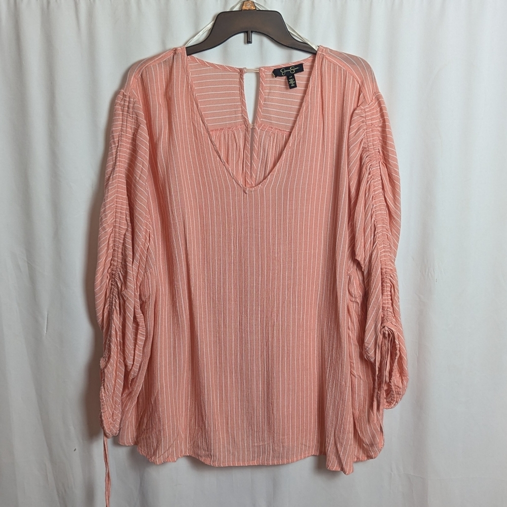 Jessica Simpson Peach Striped Blouse